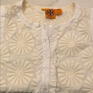 Tory Burch sleeveless top off white size 12